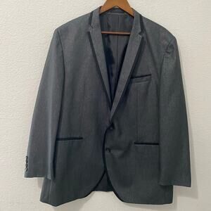 Kenneth Cole Reaction Slim Fit Blazer Gray Black Dinner Jacket XL